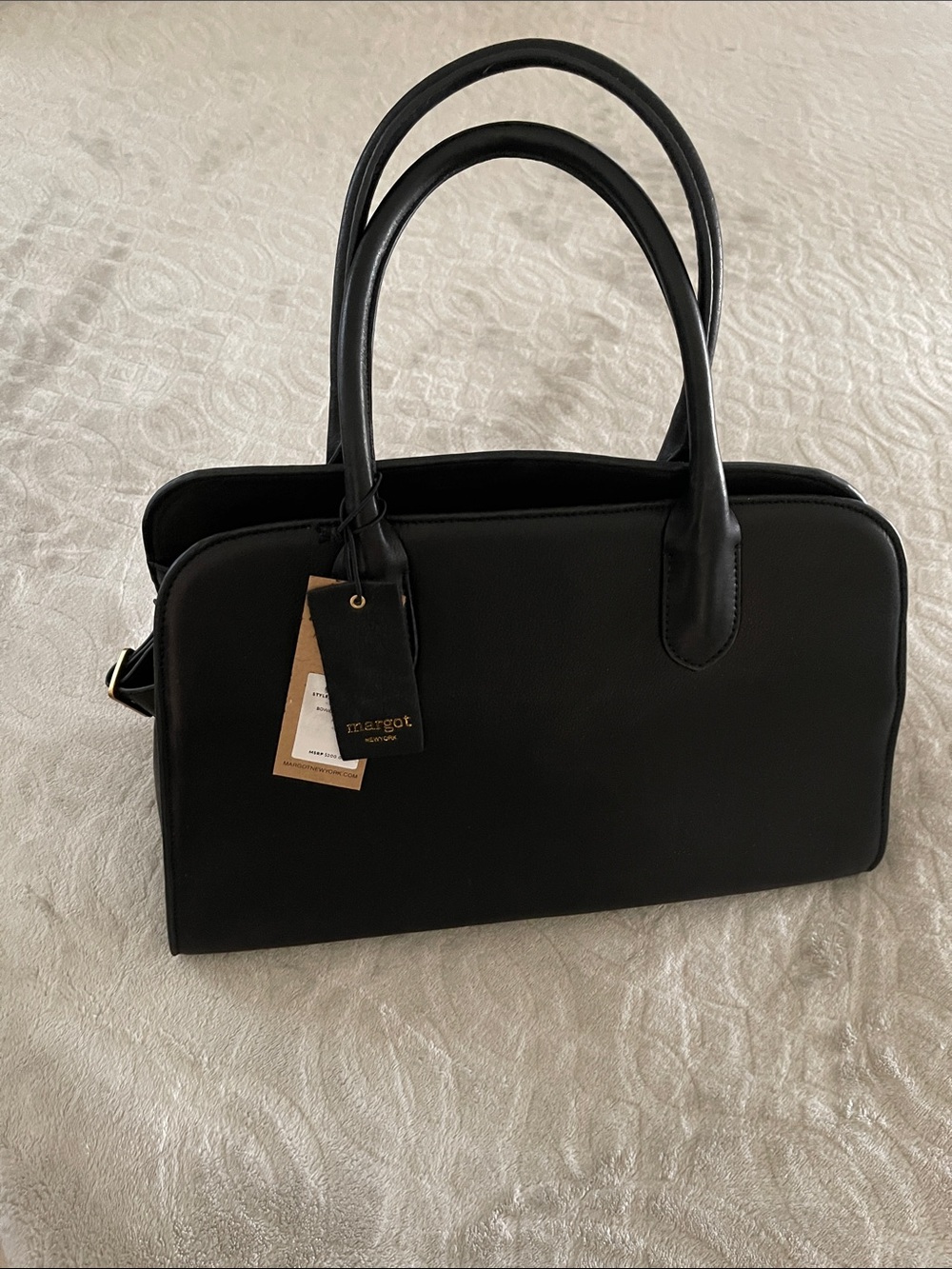 NEW margot Black Structured Satchel Handbag